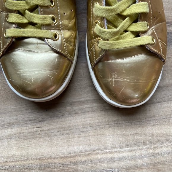 Adidas Stan Smith Gold Sneakers | Women’s 9.5 | Mens 8 - Picture 5 of 6